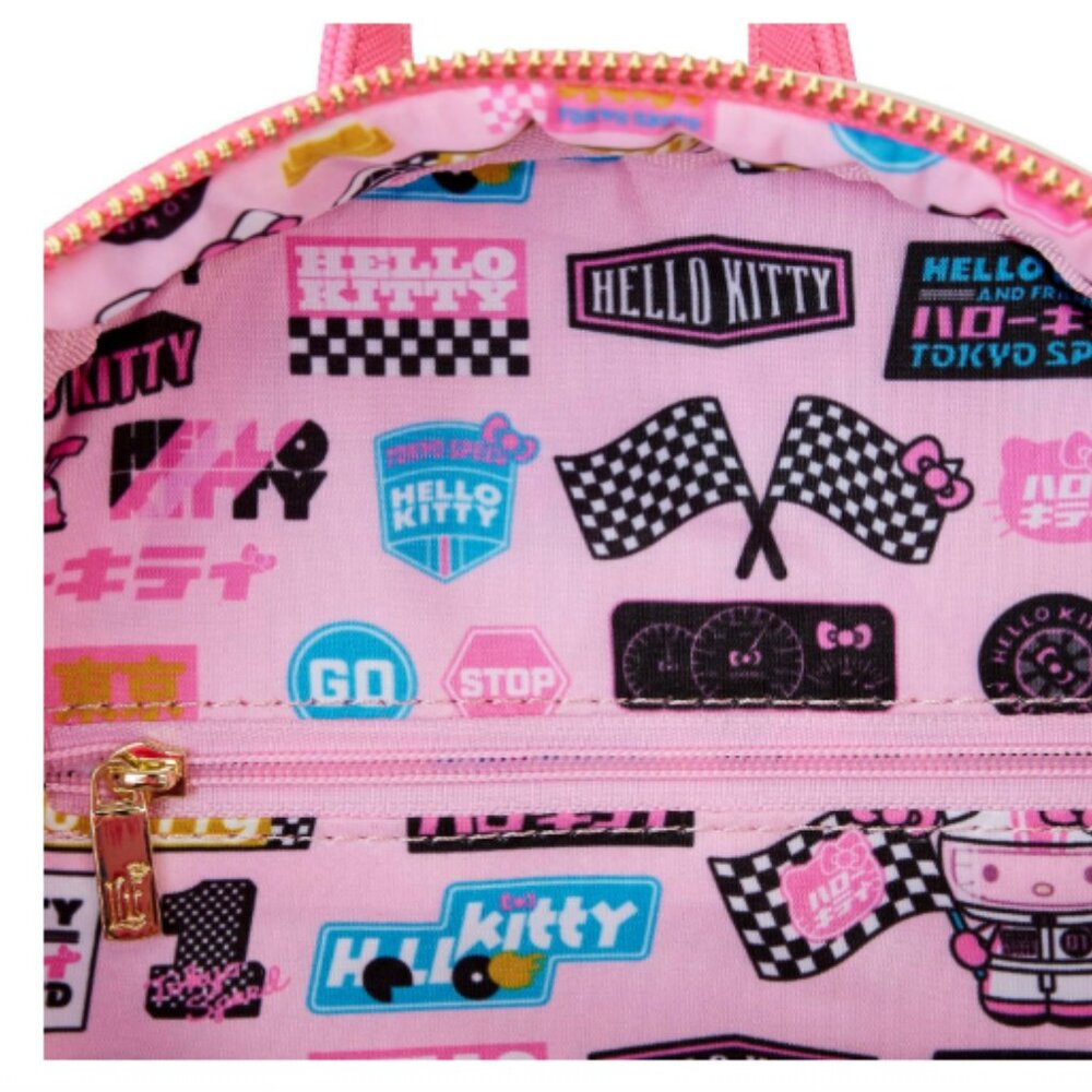 New Loungefly Hello Kitty Tokyo Speed Racer Cosplay Mini Backpack - Picture 4 of 5